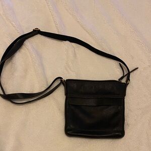 Fossil Black Leather Crossbody Bag